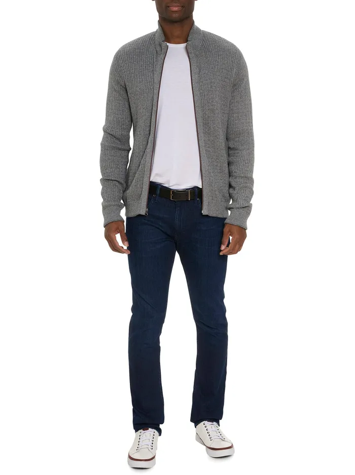Robert Graham Sweaters Men TARANTO SWEATER Light Grey