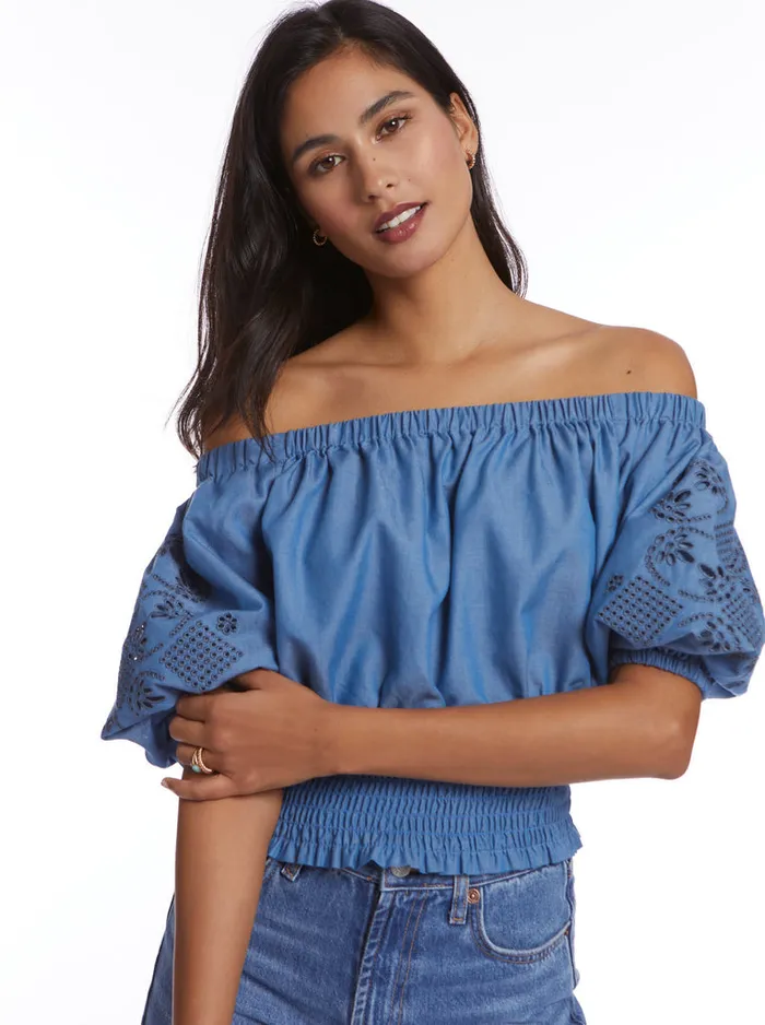 Robert Graham Tops Women ESME BLOUSE Indigo