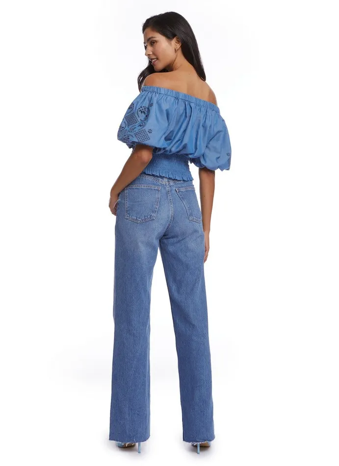 Robert Graham Tops Women ESME BLOUSE Indigo