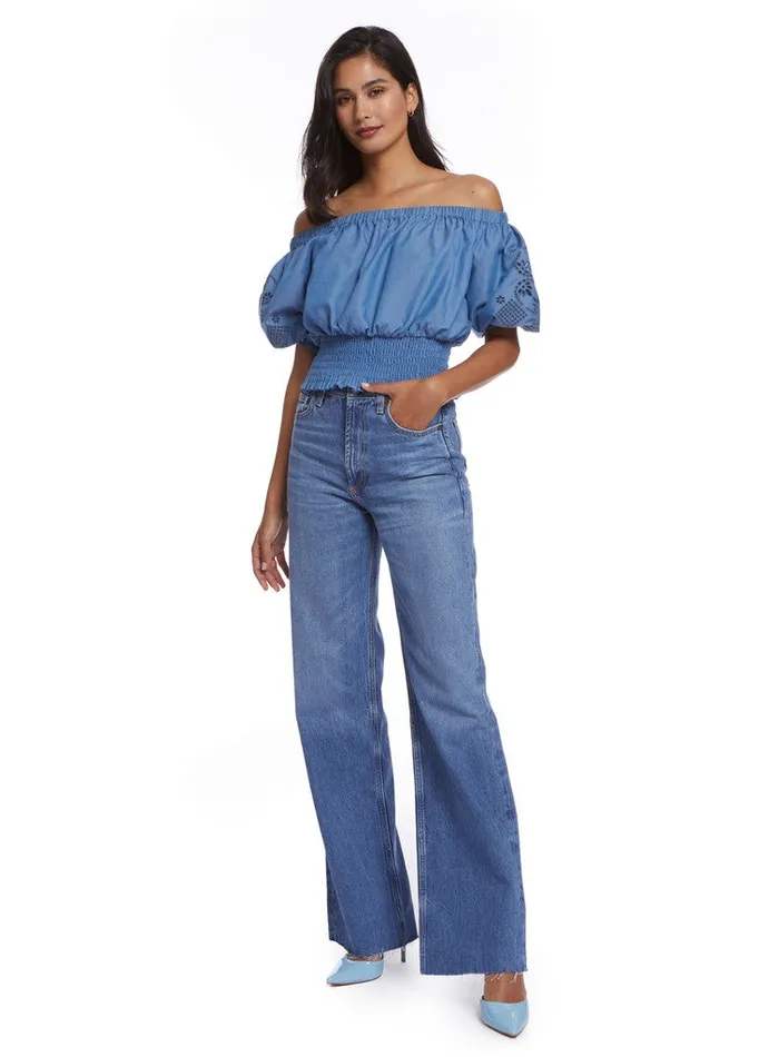 Robert Graham Tops Women ESME BLOUSE Indigo