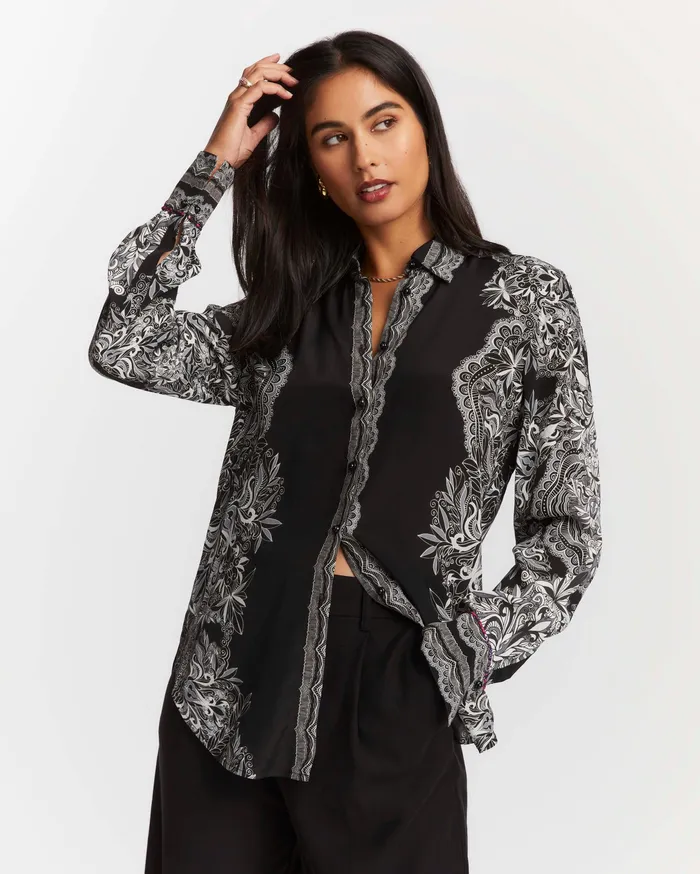 Robert Graham Tops Women GABRIELA SHIRT Black