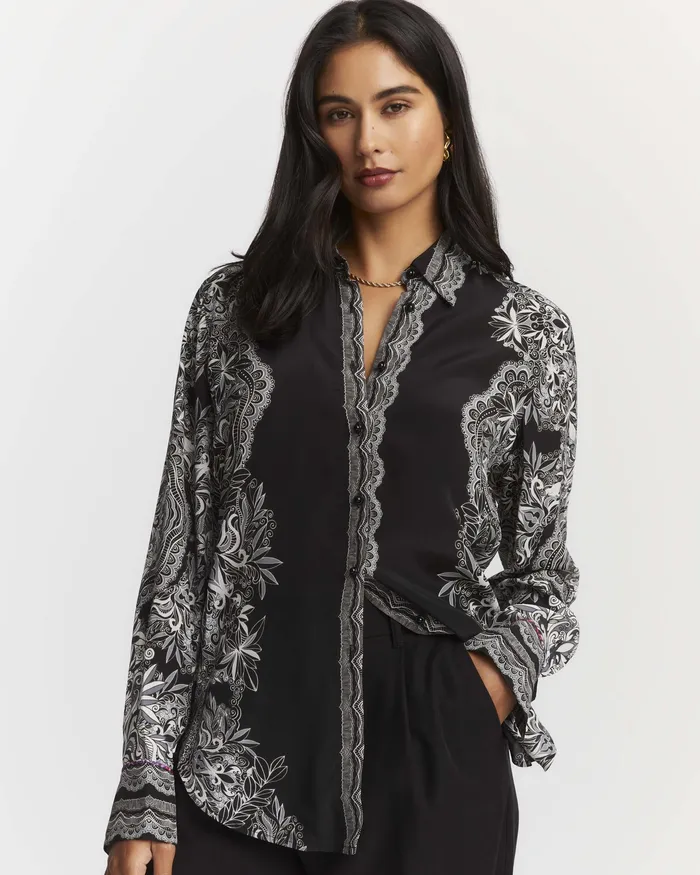 Robert Graham Tops Women GABRIELA SHIRT Black