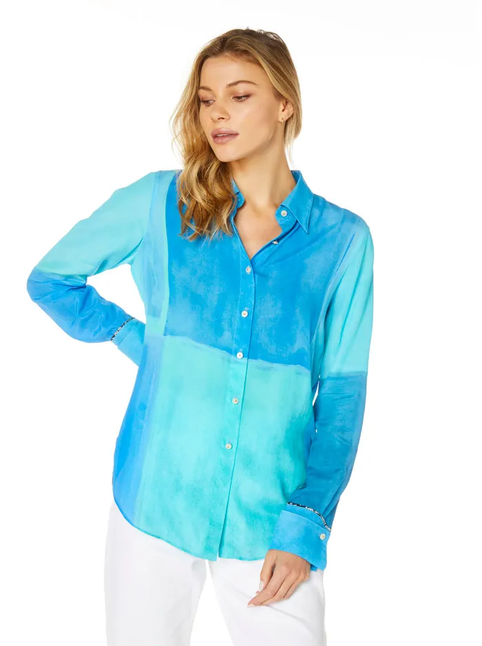 Robert Graham Tops Women GABRIELA SHIRT Seafoam