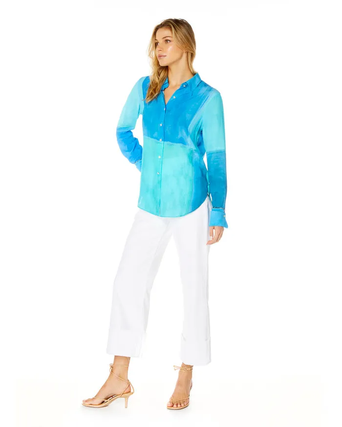 Robert Graham Tops Women GABRIELA SHIRT Seafoam