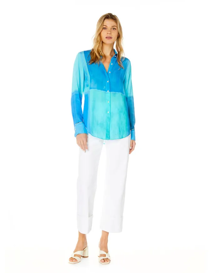 Robert Graham Tops Women GABRIELA SHIRT Seafoam