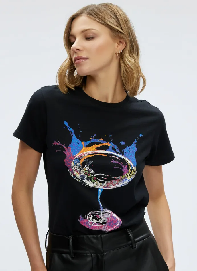 Robert Graham Tops Women MAGUERITE TSHIRT Black