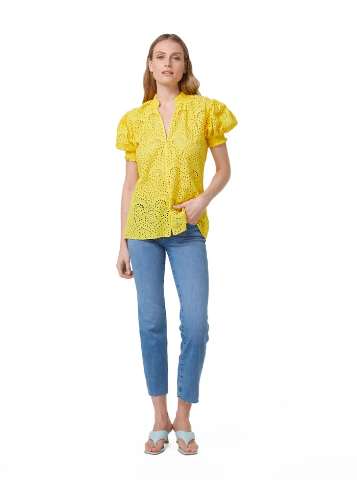 Robert Graham Tops Women MILA BLOUSE Yellow