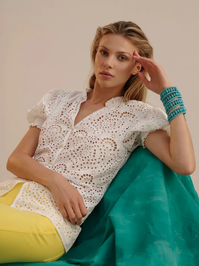 Robert Graham Tops Women MILA BLOUSE Yellow