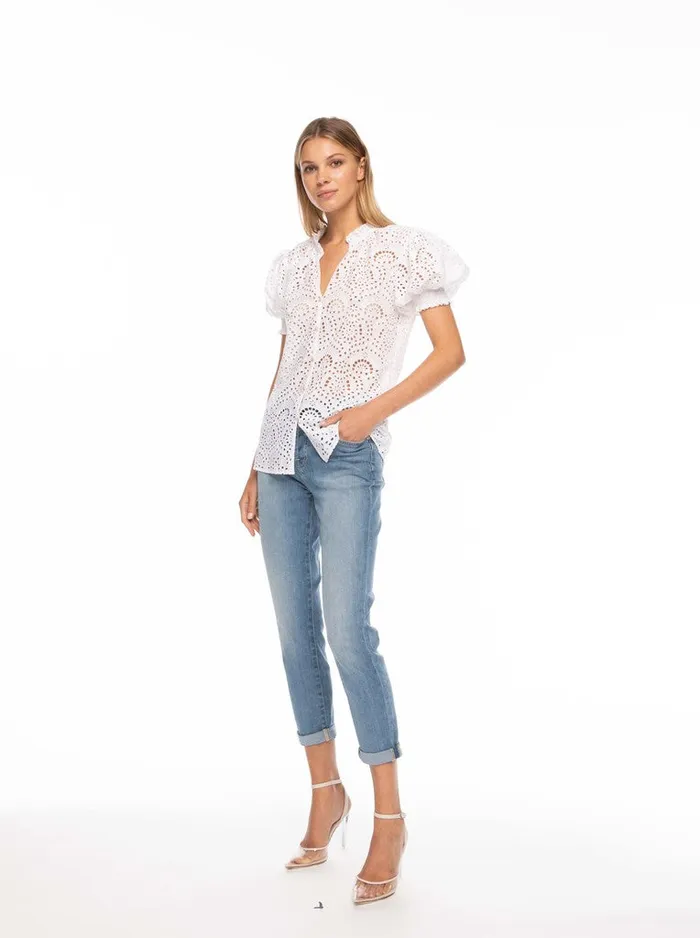 Robert Graham Tops Women MILA BLOUSE Yellow