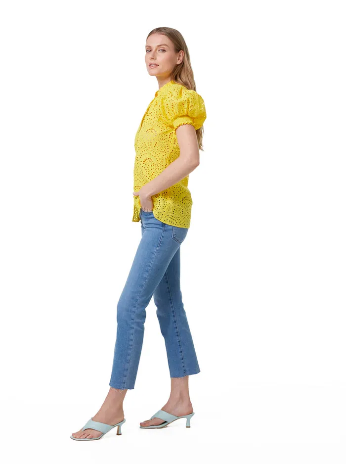 Robert Graham Tops Women MILA BLOUSE Yellow