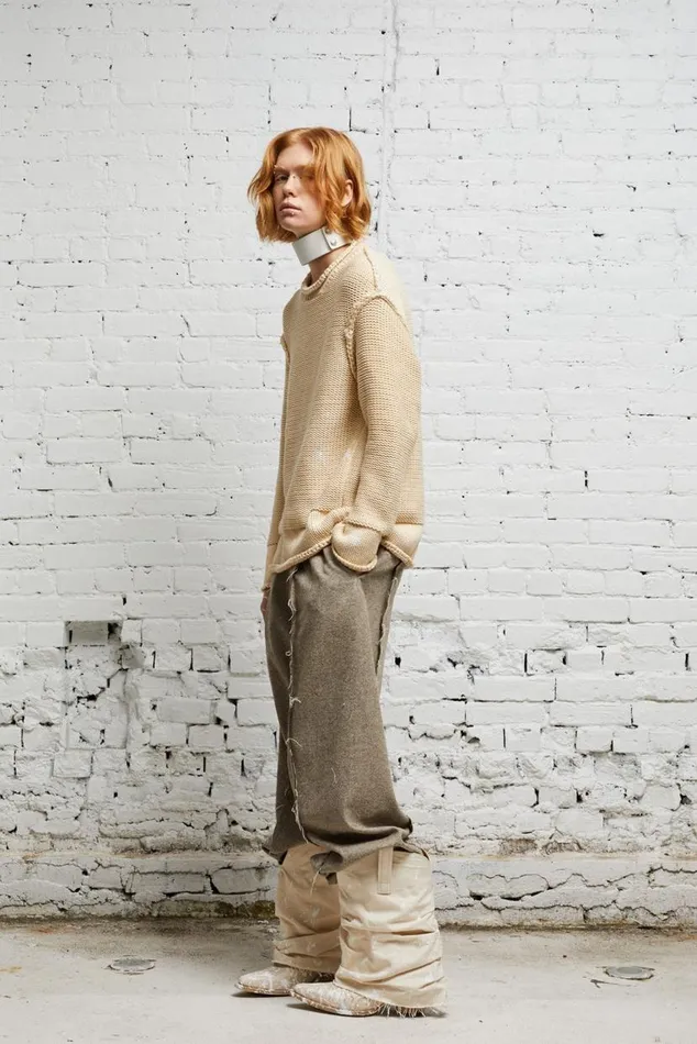 ROLLED EDGE BOXY SWEATER 8211 NATURAL Women R13 Tops