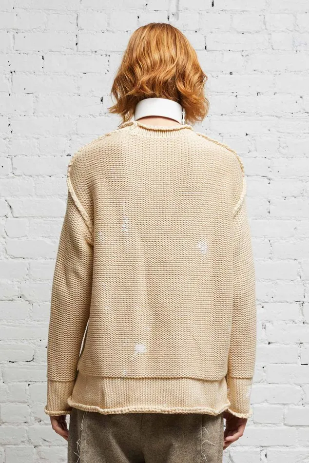 ROLLED EDGE BOXY SWEATER 8211 NATURAL Women R13 Tops