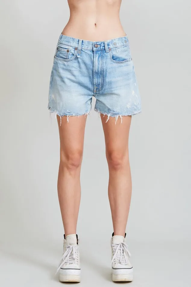 Ros Baggy Short 8211 Stevie Blue Official Site Women R13 Denim