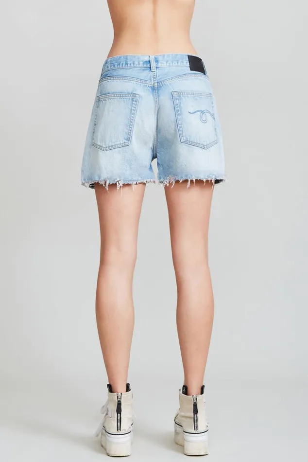 Ros Baggy Short 8211 Stevie Blue Official Site Women R13 Denim