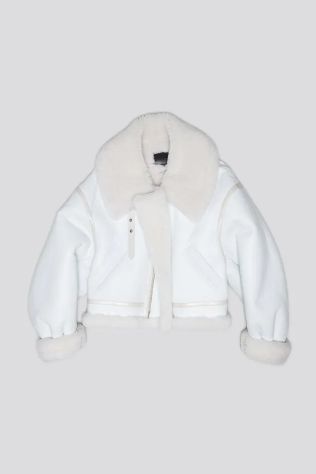 SHEARLING AVIATOR 8211 WHITE Women R13 Tops
