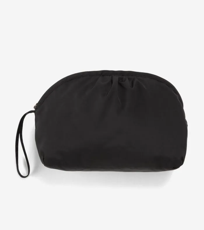 Short Packable Hooded Rain Jacket Black Women Cole Haan Rain Jackets