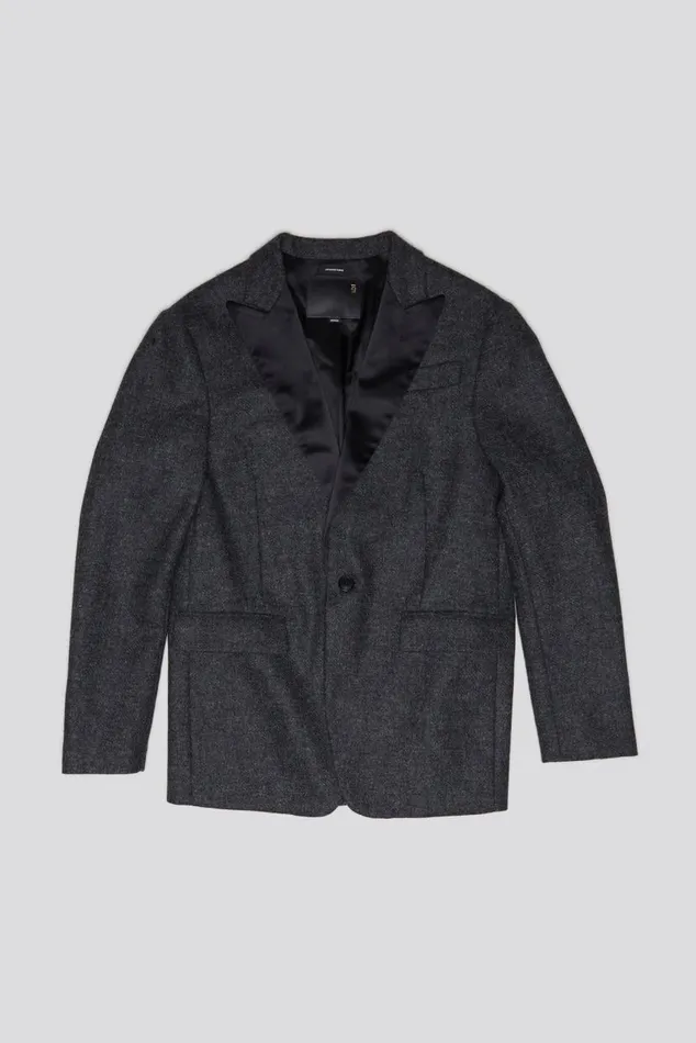 SHRUNKEN BLAZER 8211 CHARCOAL AND SATIN Women R13 Tops