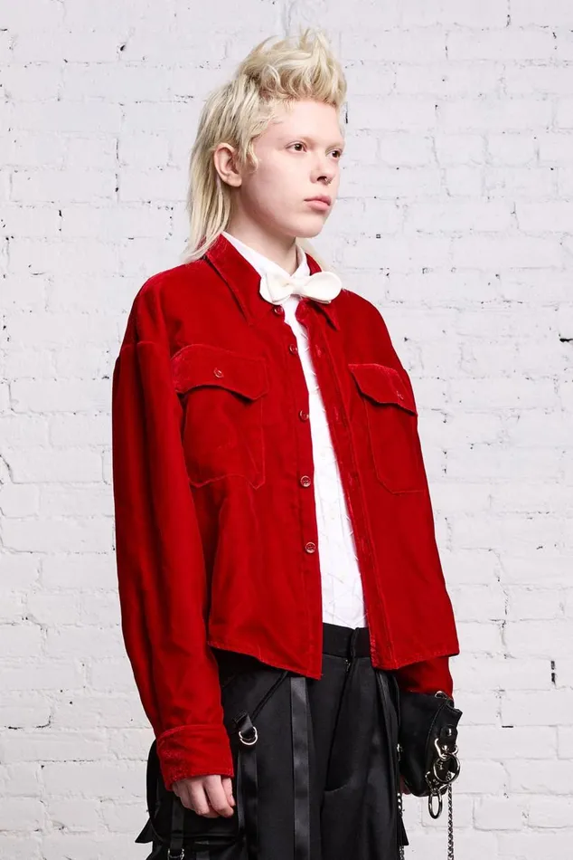 SHRUNKEN CPO 8211 RED VELVET Women R13 Jackets and Coats