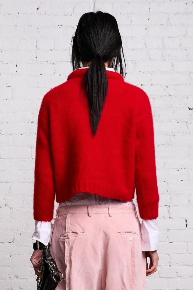 SHRUNKEN CREWNECK 8211 RED Women R13 Tops