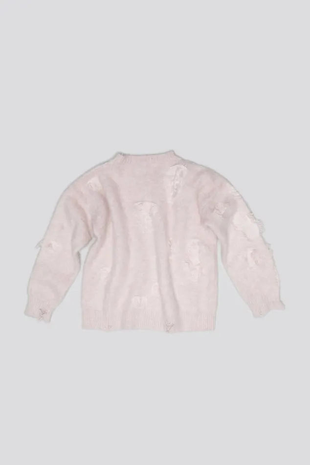 SHRUNKEN DECONSTRUCTED CREWNECK 8211 LIGHT PINK Women R13 Tops