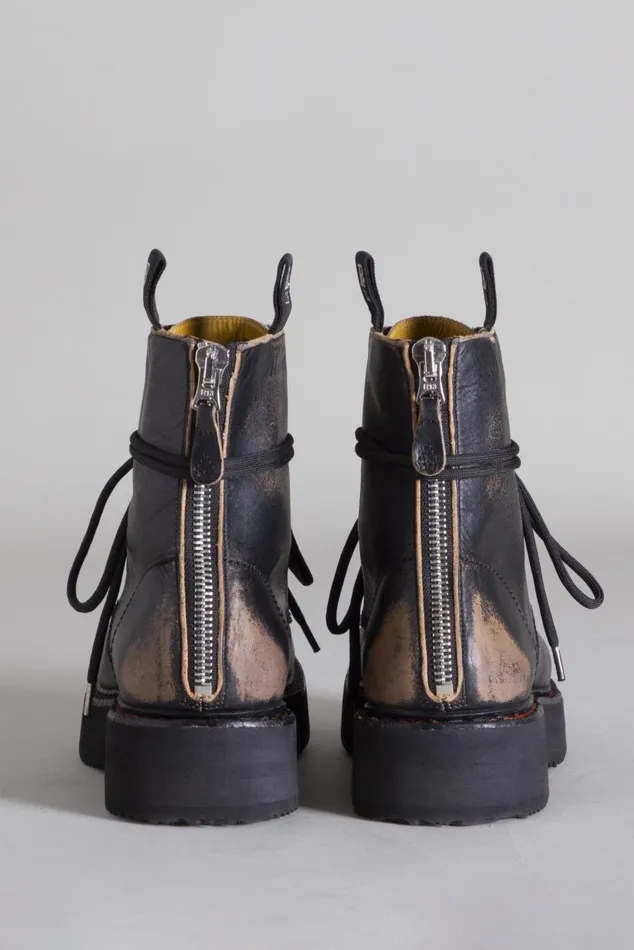 Single Stack Lace Up Boots Deinm Women R13 Shoes