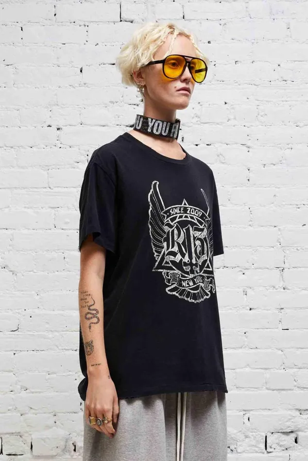 SKATE BOY T 8211 BLACK Women R13 TShirts