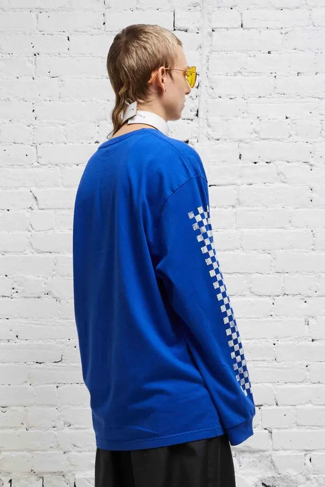 SKATE LONG SLEEVE T 8211 BLUE Women R13 Tops