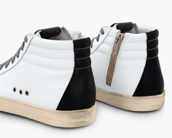 Skate Recycled WhiteBlack Men P448 High Tops Skate Recycled WhiteBlack Men P448 High Tops