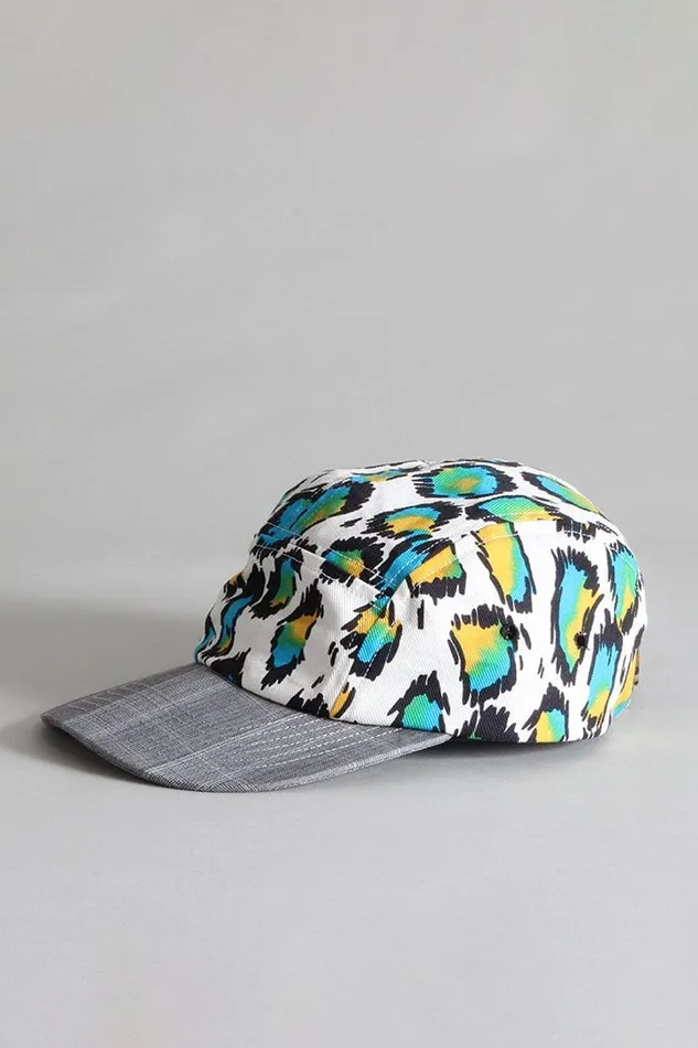 Skater Cap 8211 Multicolor Leopard With Grey Plaid Women R13 Accessories