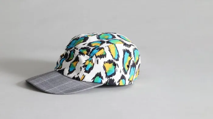 Skater Cap 8211 Multicolor Leopard With Grey Plaid Women R13 Accessories