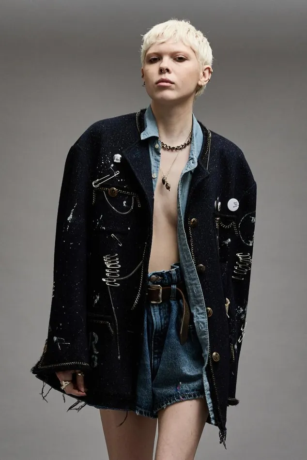 SLOUCH CHORE JACKET 8211 DARK TWEED Women R13 Jackets and Coats