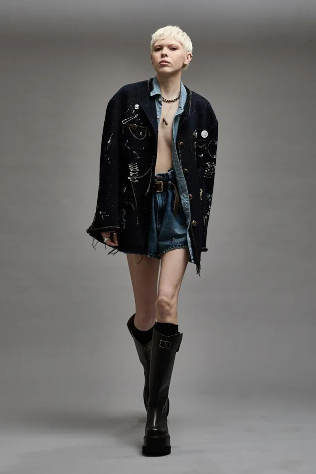 SLOUCH CHORE JACKET 8211 DARK TWEED Women R13 Jackets and Coats