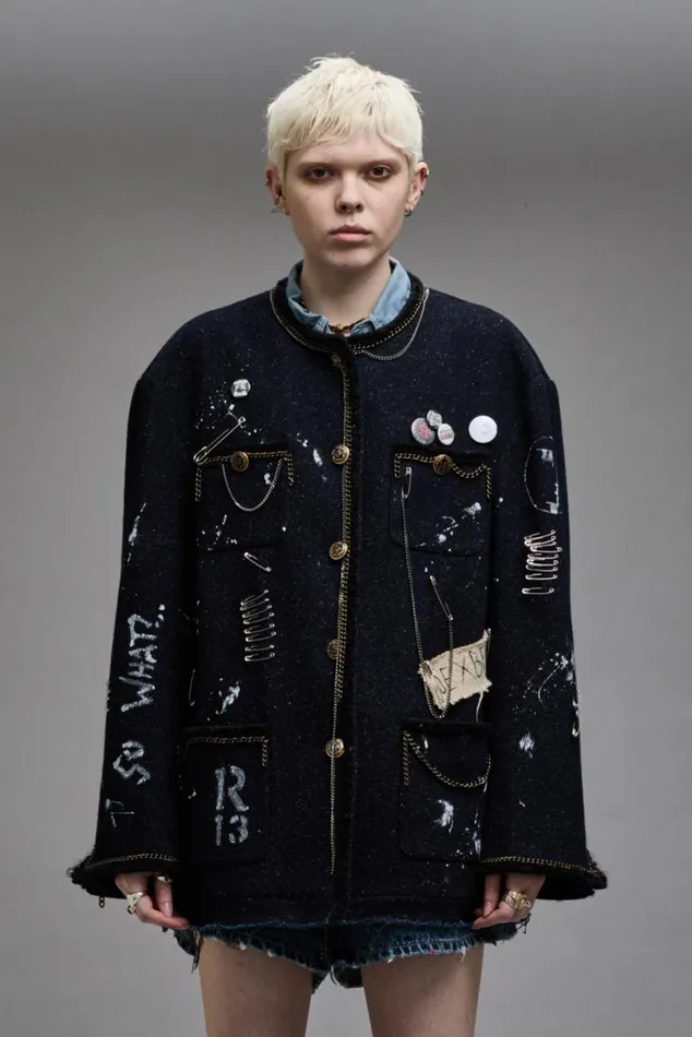 SLOUCH CHORE JACKET 8211 DARK TWEED Women R13 Jackets and Coats