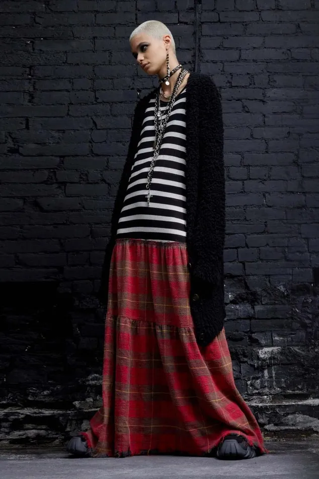 STRIPE COMBO DRESS Women R13 Dresses and Skirts