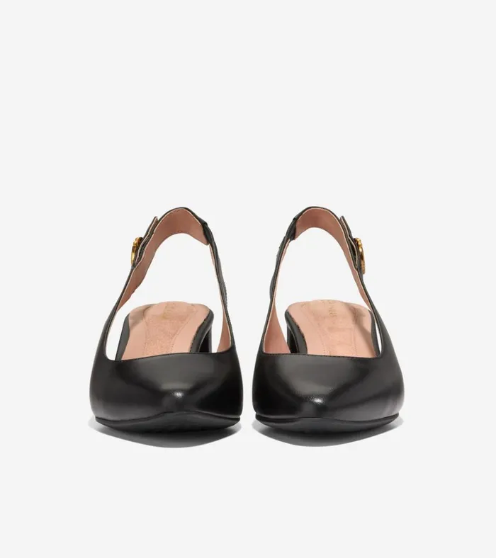 The GoTo Slingback Pump 45MM Black Leather Women Cole Haan Heels and Pumps
