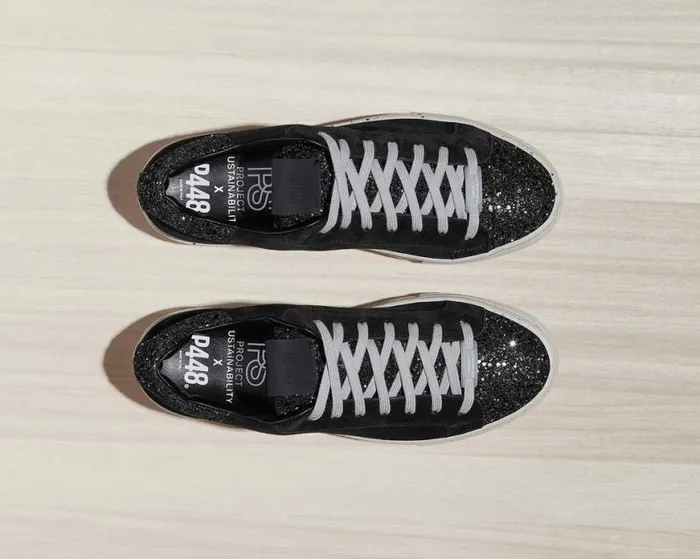 Thea Recycled BlackGun Women P448 Low Tops