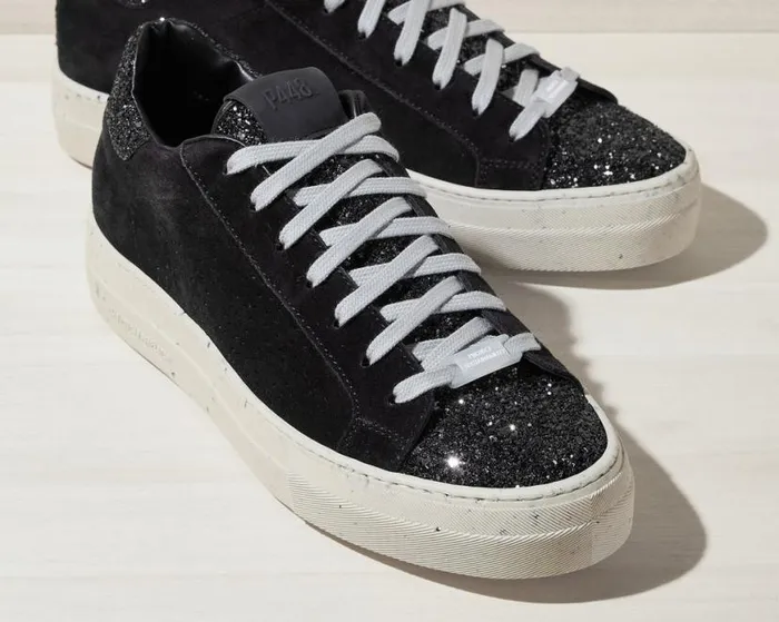 Thea Recycled BlackGun Women P448 Low Tops