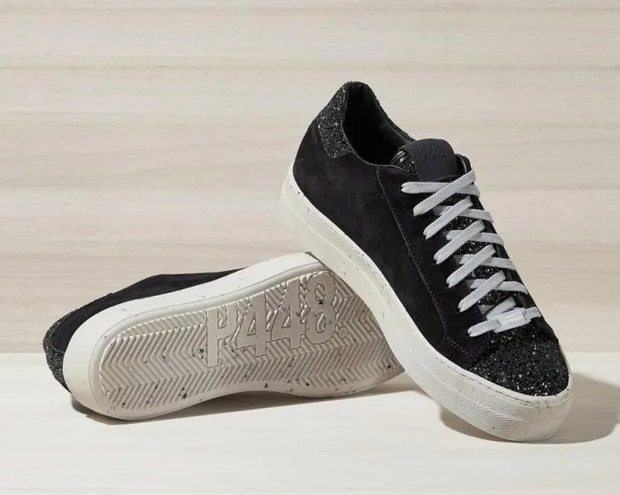 Thea Recycled BlackGun Women P448 Low Tops