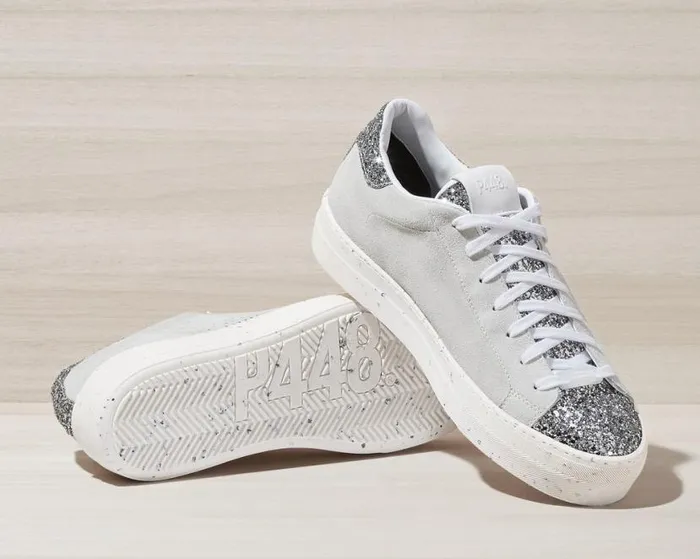 Thea Recycled WhiteSilver Women P448 Low Tops