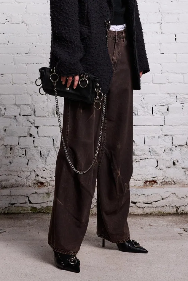 TINA ARTICULATED JEAN 8211 RUSSEL ACID BLACK Women R13 Denim