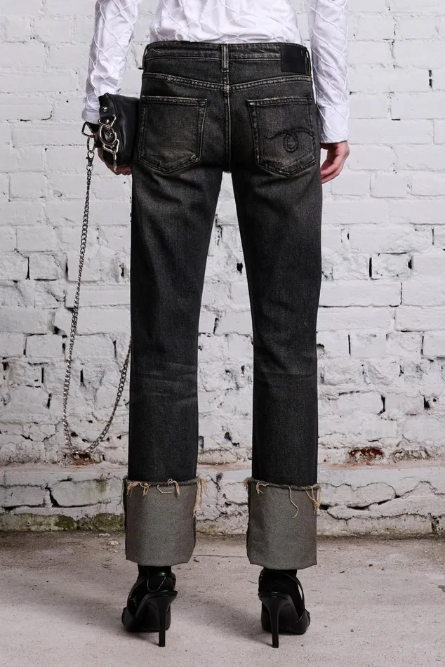 TOBI BOY JEAN 8211 ABBEY BLACK Women R13 Denim