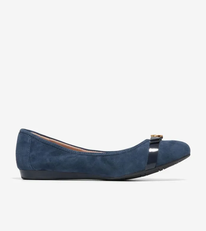 Tova Bow Ballet Flats Navy Blazer Women Cole Haan Flats and SlipOns