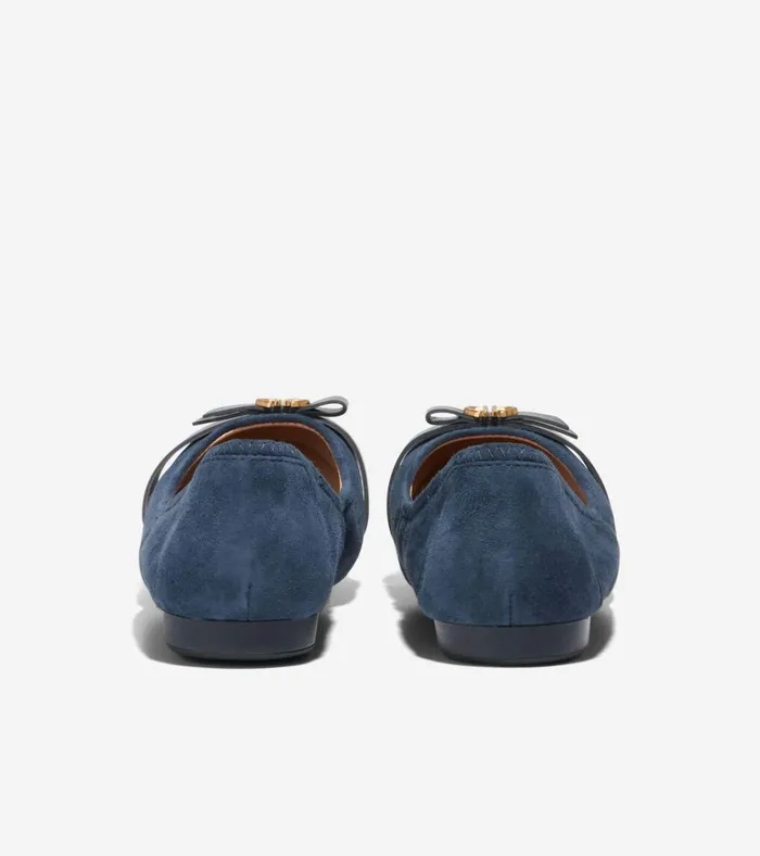 Tova Bow Ballet Flats Navy Blazer Women Cole Haan Flats and SlipOns