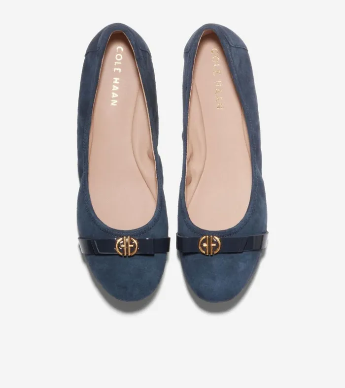 Tova Bow Ballet Flats Navy Blazer Women Cole Haan Flats and SlipOns
