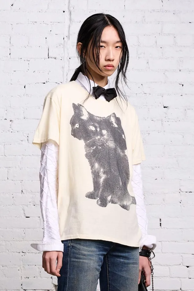 TRIPLE CAT BOY T 8211 ECRU Women R13 TShirts