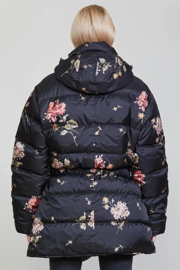 UPSIDEDOWN COAT 8211 FLORAL ON BLACK Women R13 Jackets and Coats