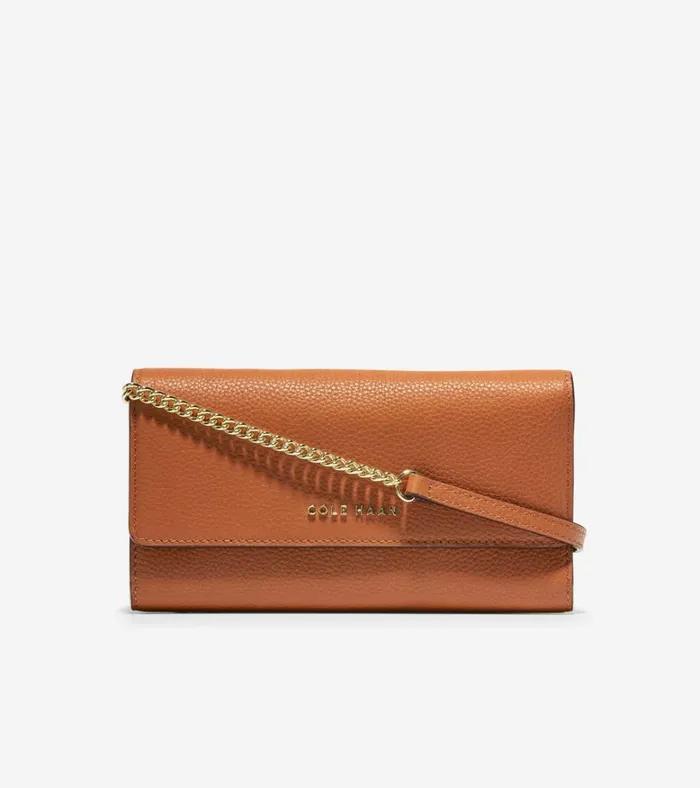 Wallet On A Chain British Tan Women Cole Haan Wallets and Wristlets