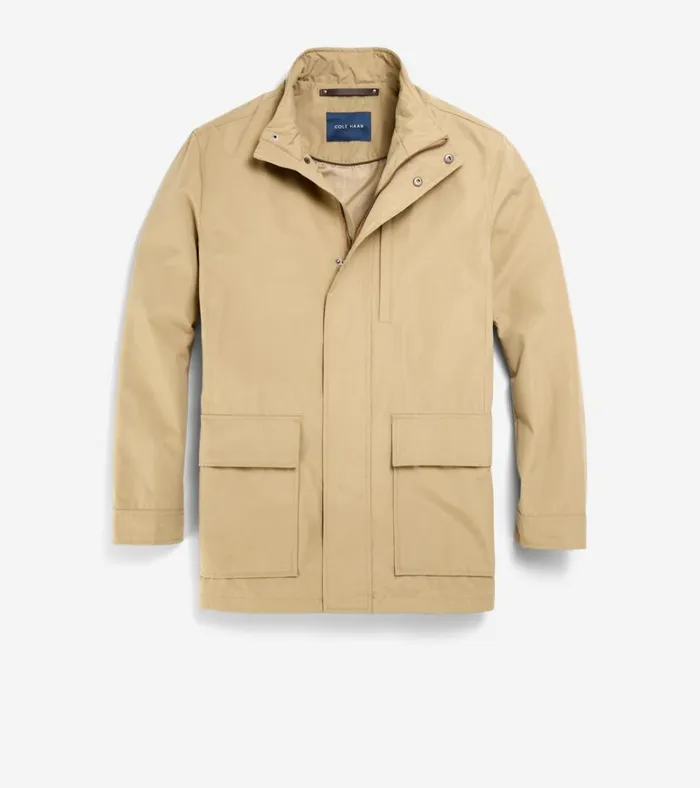 WaterResistant Jacket Khaki Men Cole Haan Softshell Jackets