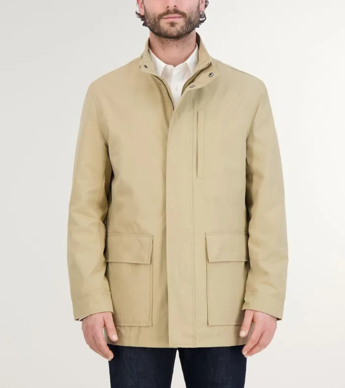 WaterResistant Jacket Khaki Men Cole Haan Softshell Jackets