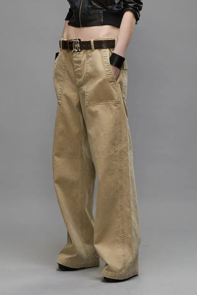 WIDE LEG UTILITY PANT 8211 BEIGE Women R13 Pants and Shorts